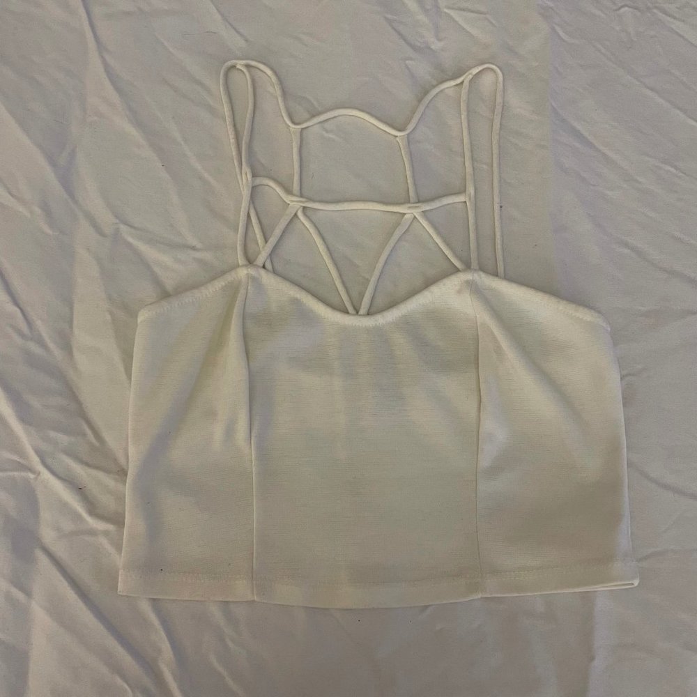 3/$20 White Crop Top